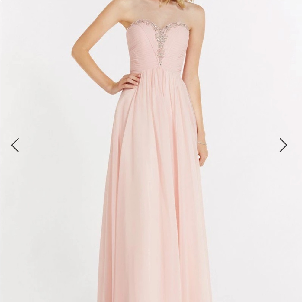 Long Chiffon Prom Dress With Ruched Bodice